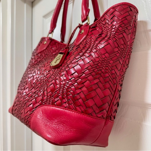 Cole Haan Optical Weave Leather Large Tote - Picture 4 of 15